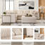 Ensemble de salon, canapé modulaire en L et repose-pieds 2 pièces Algona-104378497