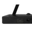 Lighting, H 25 po, lampe de table, port USB inclus, métal noir, abat-jour beige, transitionnel