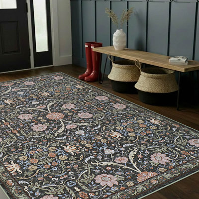 Hunter Washable Printed Chenille Rug