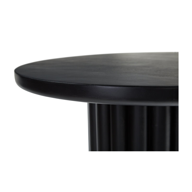 Mavis Oak Round Dining Table, Black, 36"H x 36"W x 36"D