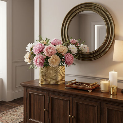 Vase décoratif en or doré moderne pour décoration intérieure