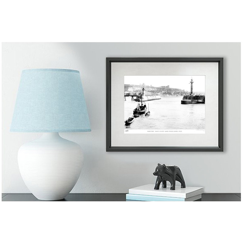 Whitby, East Cliff And Pier Ends 1923 by Francis Frith - Single Picture Frame Print, 28cm H x 36cm W x 2.3cm D