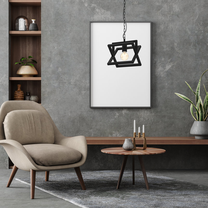Arnold 1 - Light Satin Black Geometric Pendant