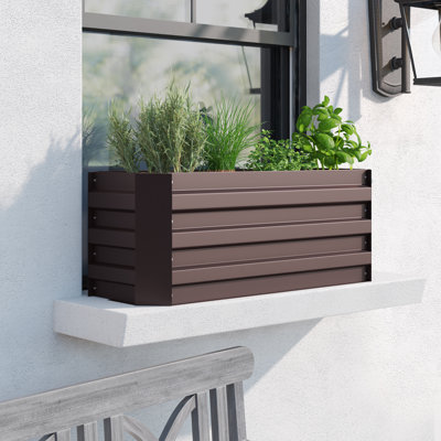Severson 31.5" Industrial Metal Raised Garden Bed