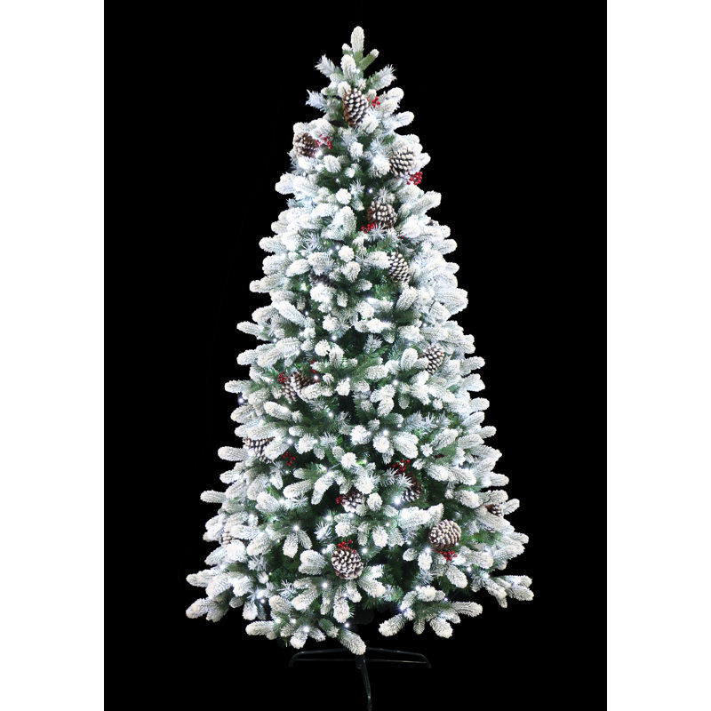 Arbre de Noël givré épinette vert givré, 7 pi