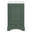 Meuble-lavabo de 20 po avec lavabo en céramique, porte à fermeture en douceur, tablette ajustable en forme de U, tiroir de compartiment et support de porte, style moderne, conception peu encombrante-124456483