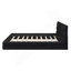 Grand lit plateforme tapissier, noir