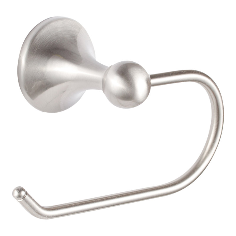 Ventura Single Post Paper Holder, Satin Nickel