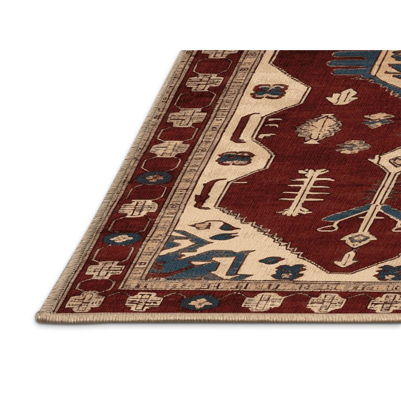 Tapis brun turc lavable à la machine, Carré 8 pi