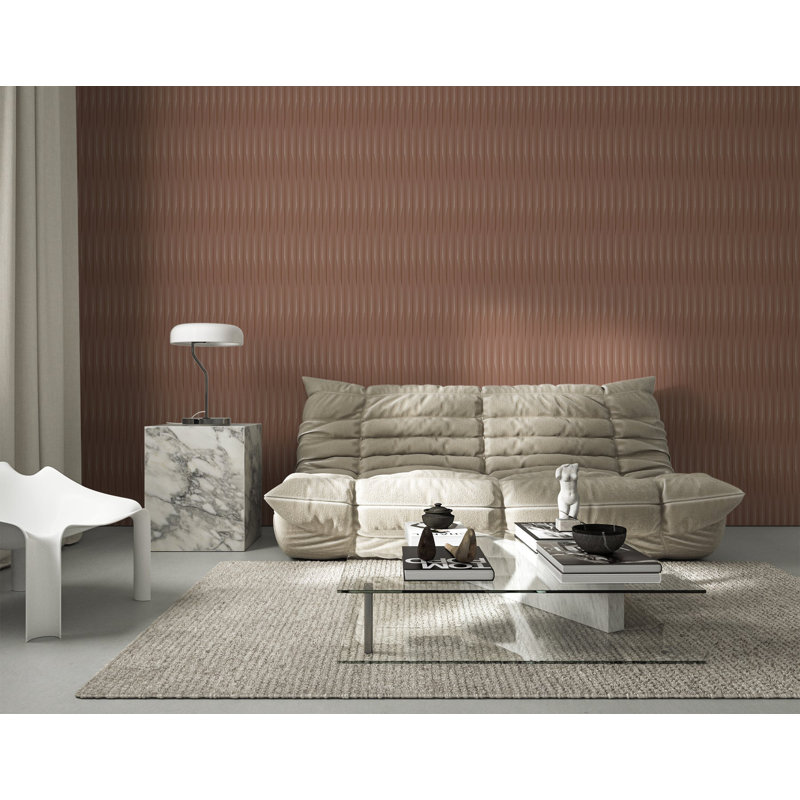 Kairos - Dusty Rose Wallpaper by Sabrina Yvonne, Dusty Rose, Faux Grasscloth