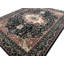 Hand-Knotted High-Quality Black and Rust Area Rug