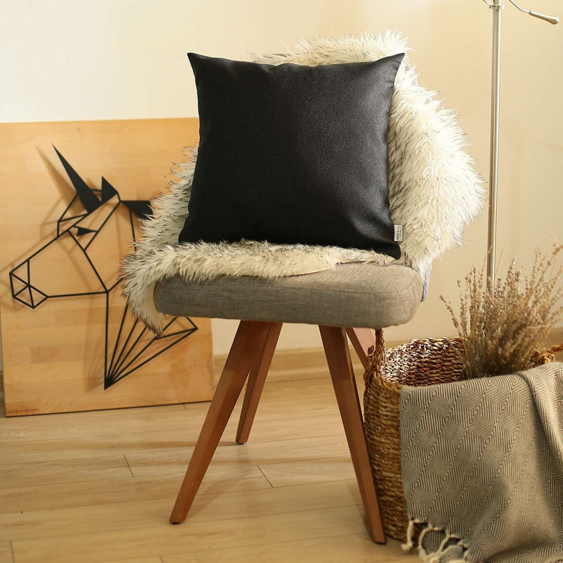 Reversible Pillow Insert, Black Modern Texture