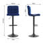 Myda Swivel Upholstered Adjustable Height Counter Stool with Metal Frame-427332325