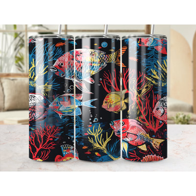 Choose Handmade Tumblers 591ml Vacuum Insulated Stainless Steel (18/8) Travel Tumbler with Straw