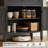 71 Inch Tall Arched Cabinet, 5-Tier Arched Kitchen Pantry Cabinet With Doors & Shelves-280806217