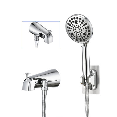 Wall Mounted Tub Spout with Diverter, Horse and Pressure Balance Cartridge