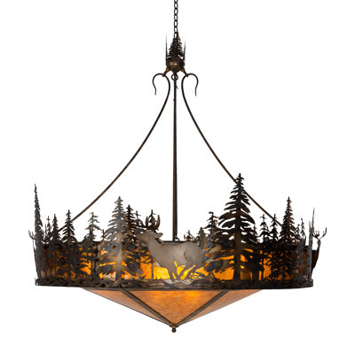 Luminaire suspendu unique à 14 lumières