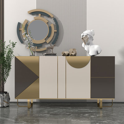 Modern Minimalist Stainless Steel Sideboard