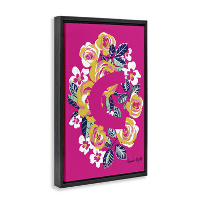 «Floral Bloom», lettre C, encadrée par Hannah Louise Byatt