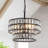 Modern 2-Tier Black Drum K9 Crystal Chandelier-1883591268