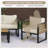 4-Piece Patio Conversation Set with Weather-Resistant Polyester Cushions for Backyard, Deck & Poolside Relaxation-1196227913