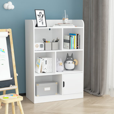 Kids Bookcase, Bookshelf with 6 Compartments, Freestanding Shelves and Cube Organizer, for Bedroom Living Room Office Closet School