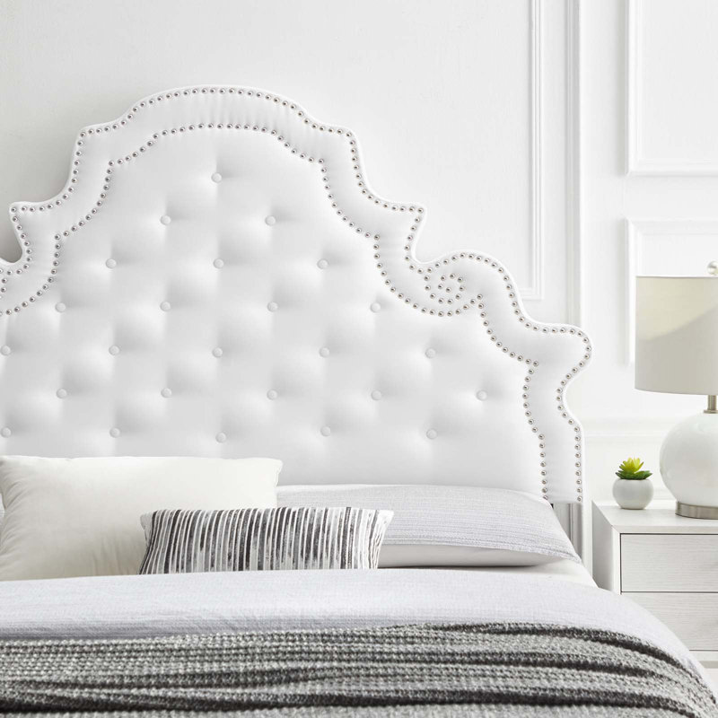 Ambridge Velvet Upholstered Panel Headboard, Twin, Light Green