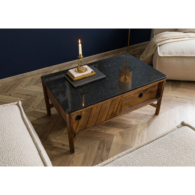 LOS ANGELES Coffee Table with Storage, Black