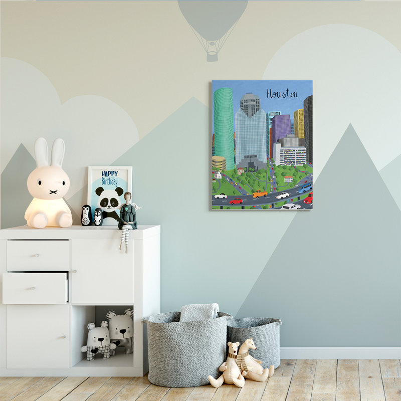 Houston, Texas, ville, architecture, autoroute, voitures, Toile tendue, H 40 po x l 30 po