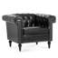 Fauteuil capitonné de style moderne, fauteuil individuel pour salon