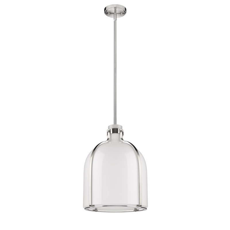 Walpole 1 - Light Candle Style Pendant, Brushed Nickel, 16.5" H x 12.25" W x 12.25" D