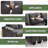 60" Modern Sleeper Sofa - Convertible Loveseat with Pull-Out Bed-1026169693
