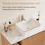 Armoire de salle de bain moderne en bois 36 "avec lavabo en céramique blanche 36"