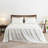 Linen Cotton Flat Sheet(White,Queen)-127119713-127119704