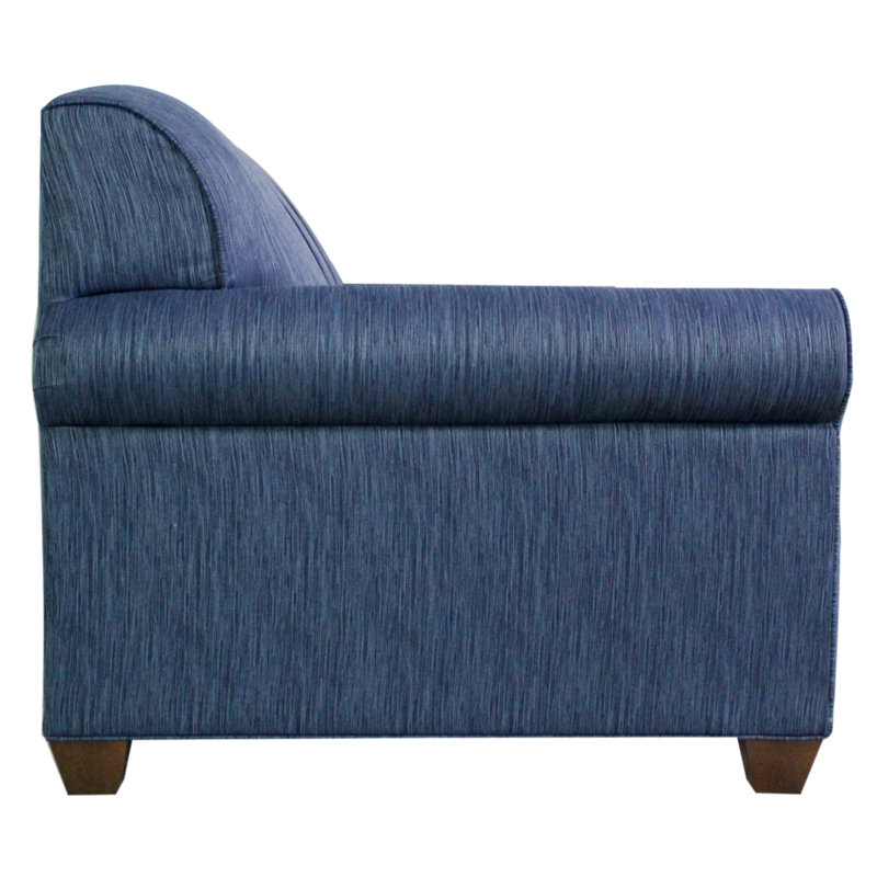 Finn Rolled Arm Sofa with Reversible Cushions, Archetype Anchor, Empire Mahogany, 34" H x 83" W x 36" D