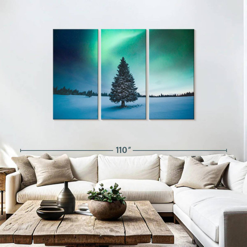 Harnek Winter Pine Tree, 48" H x 74" W