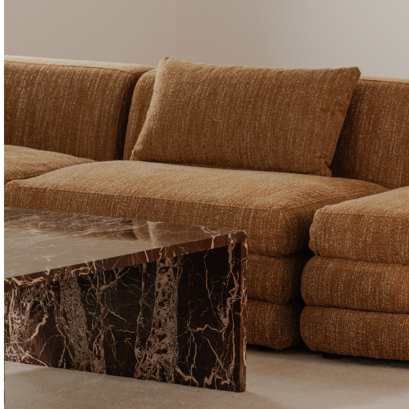 Donia Upholstered Slipper Chair, Amber Glow Mustard Tweed