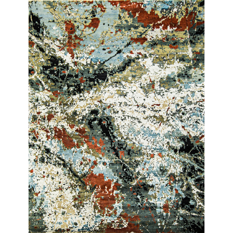 Tapis rectangulaire noué à la main