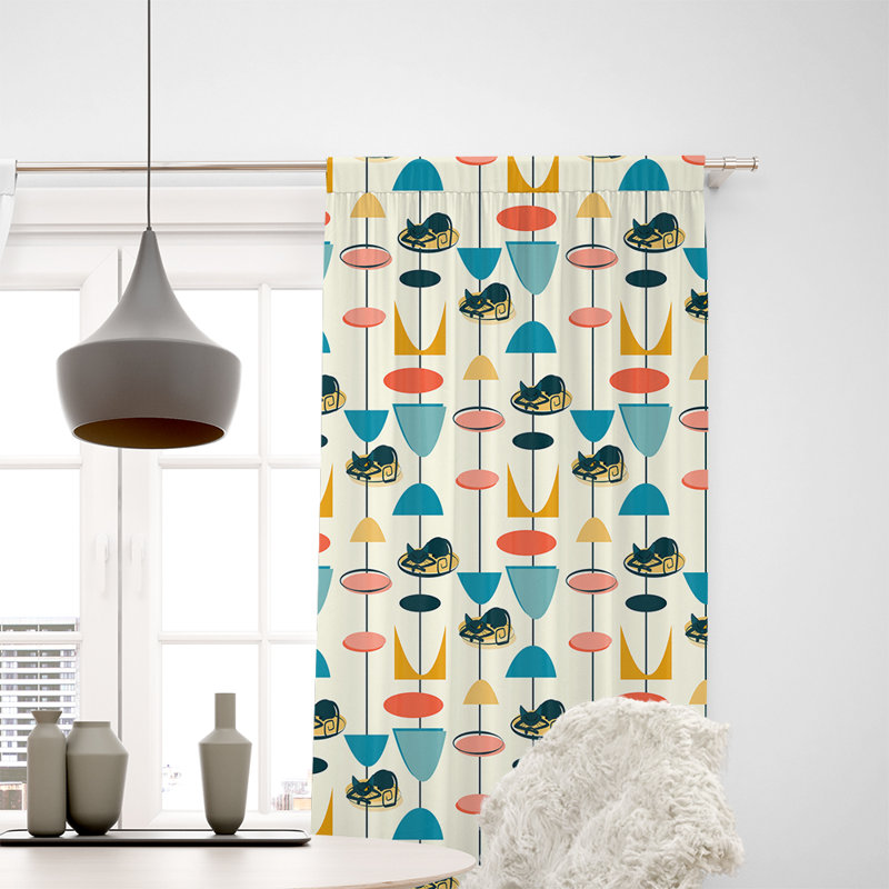 Semi Sheer Curtain Pair, 20" W x 82" L