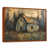 Toile avec cadre flottant brun