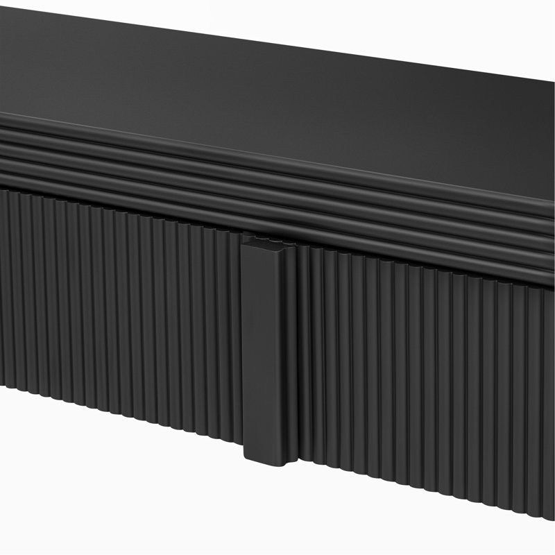 Console d'entrée avec tiroirs cannelés Codel, Noir