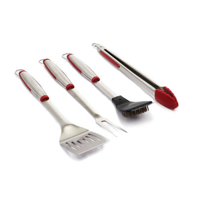 4 Piece Stainless Steel Grilling Tool Set