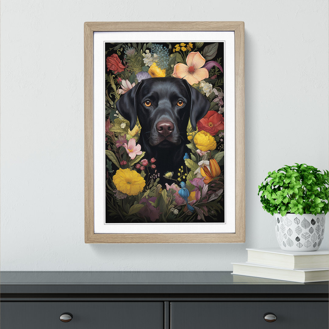 Labrador Retriever Rococo - Framed Print