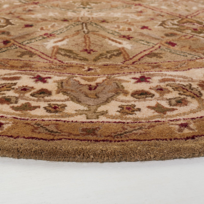 Evie Hand Tufted New Zealand Wool Oriental Rug, Round 6'
