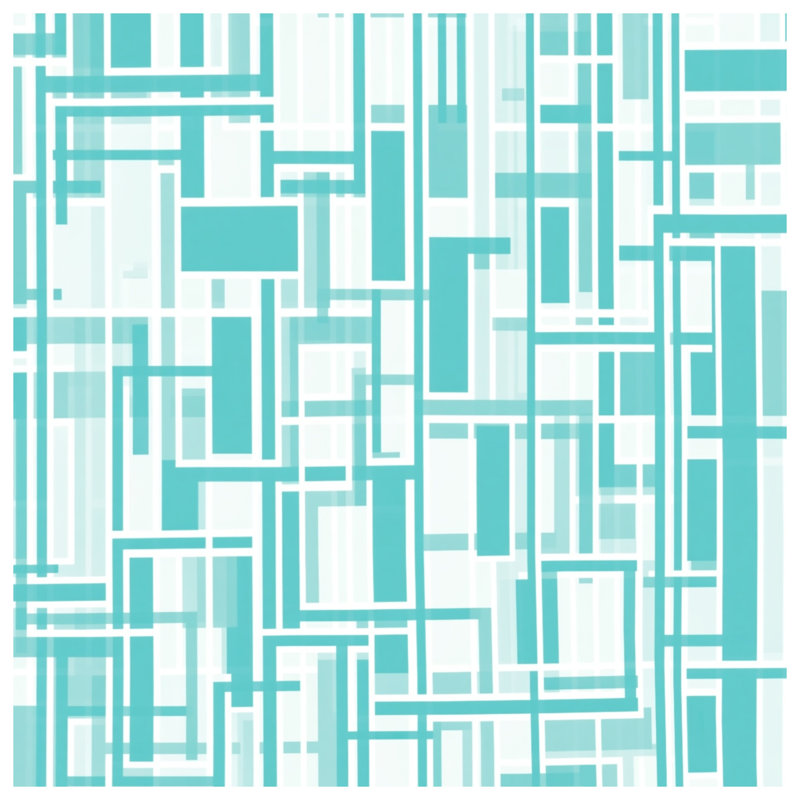 Blue Geometric Rectangles Blankets, 50in W x 60in H