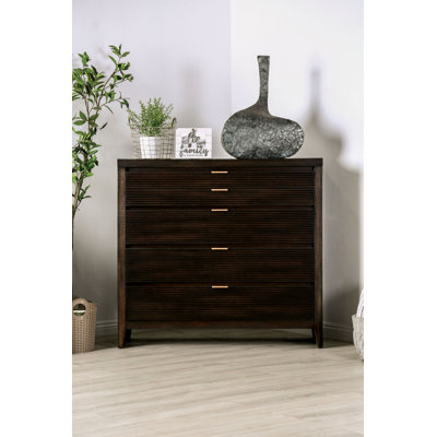 Commode en bois 5 tiroirs Hoffman