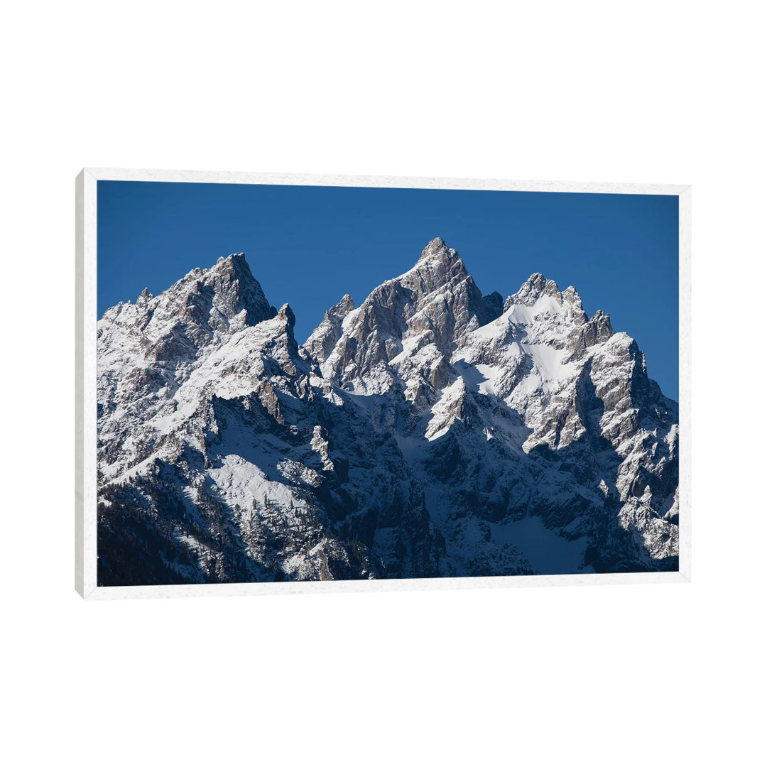 Low Angle View Of Snowcapped Mountain Range, Teton Range, Grand Teton National Park, Wyoming, USA I