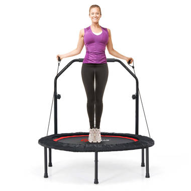 JumpSport 350f Indoor Lightweight 39-Inch Folding Fitness Trampoline, Black