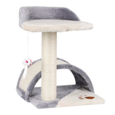 2 - Tier Cat Tree: Sisal Scratching & Plush Rest