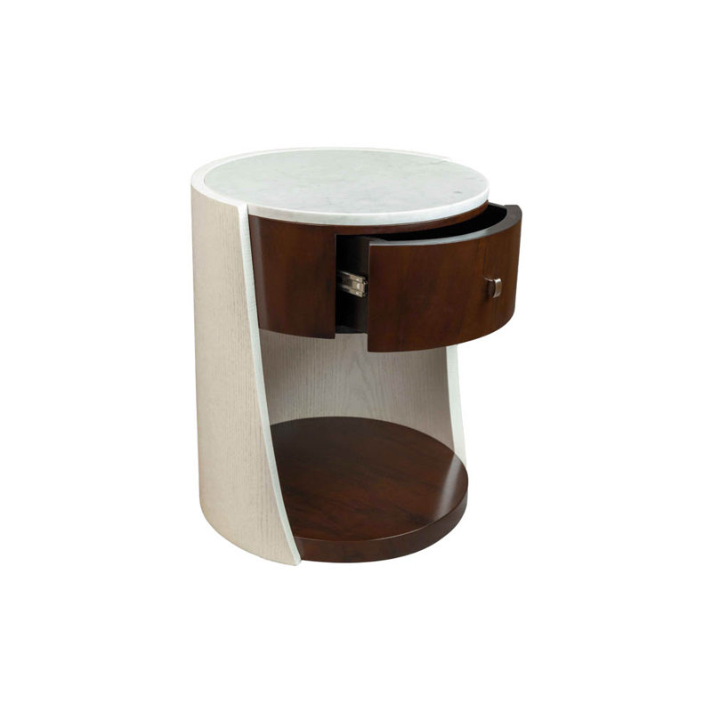 Lauber 56cm W Solid Wood Bedside Table